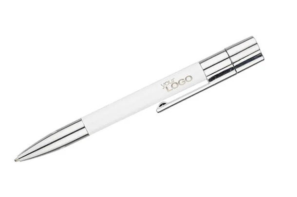 BRAINY kemijska olovka sa USB memorijskim stickom White