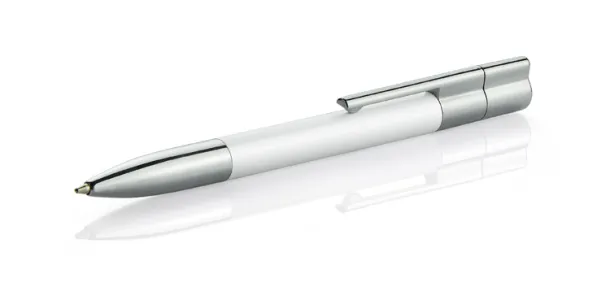 BRAINY kemijska olovka sa USB memorijskim stickom White