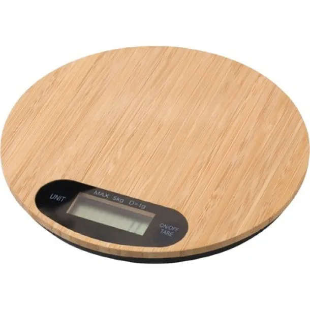  Bamboo kitchen scale brown