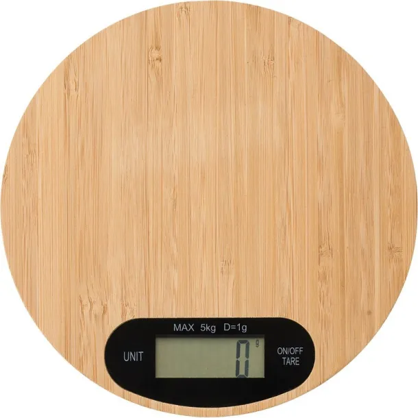  Bamboo kitchen scale brown