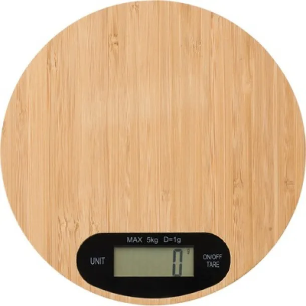  Bamboo kitchen scale brown