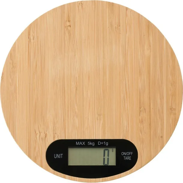  Bamboo kitchen scale brown