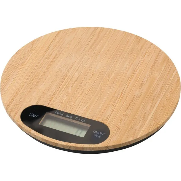  Bamboo kitchen scale brown