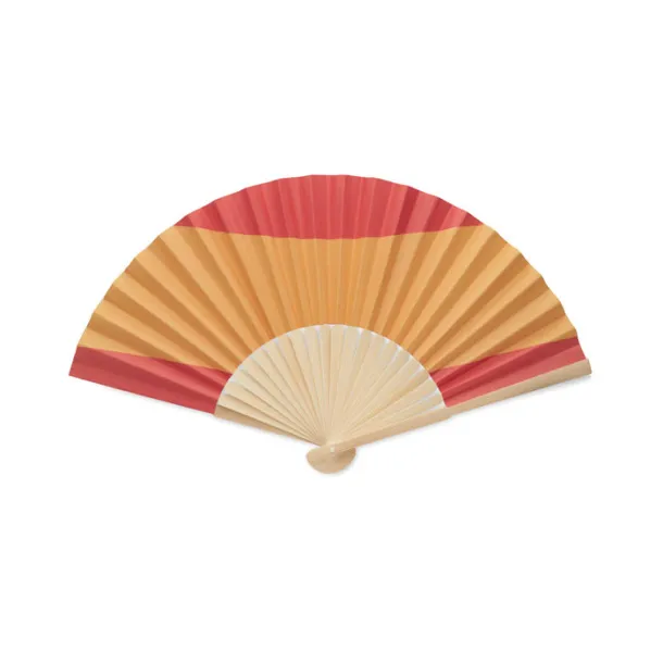 FUNFAN Manual fan flag design Red