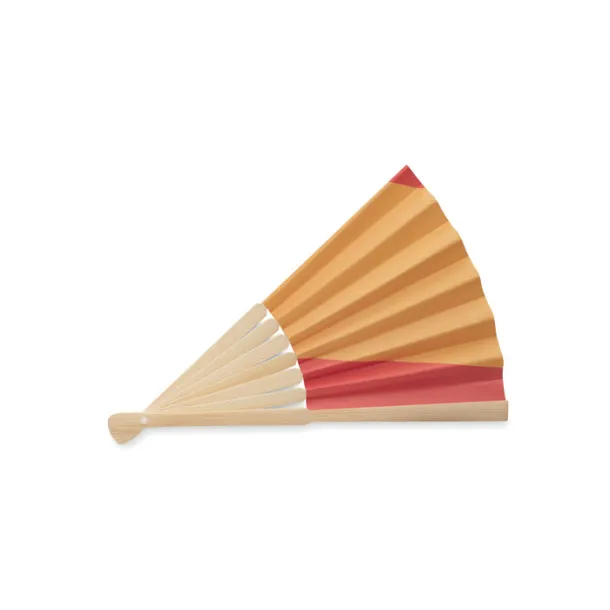 FUNFAN Manual fan flag design Red