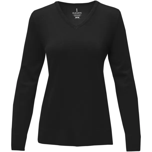 Stanton women's v-neck pullover - Elevate Life Solid black