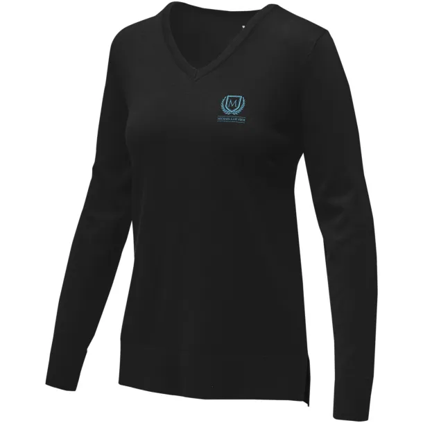 Stanton women's v-neck pullover - Elevate Life Solid black