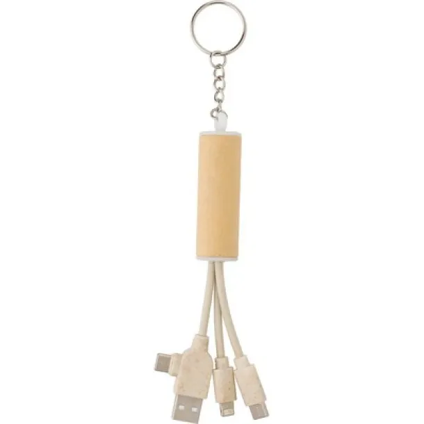  Charging cable, keyring brown