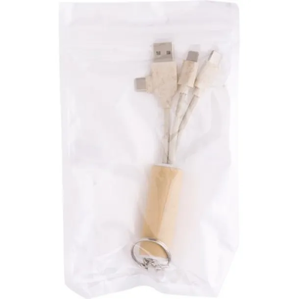  Charging cable, keyring brown