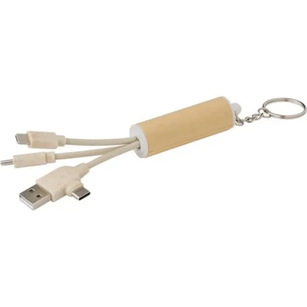  Charging cable, keyring brown