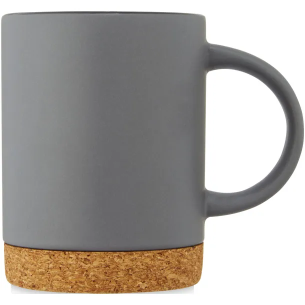 Neiva 425 ml ceramic mug with cork base Grey