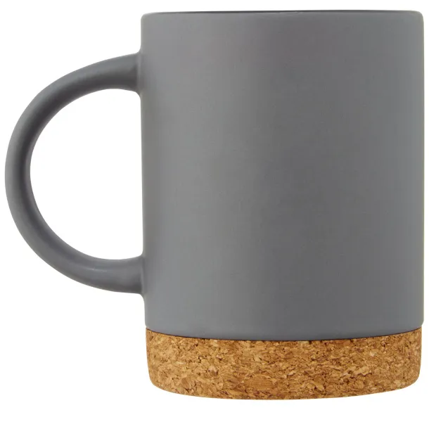 Neiva 425 ml ceramic mug with cork base Grey