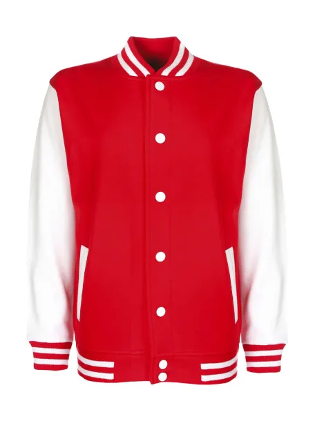  Junior Varsity Jacket - FDM Fire Red Bijela