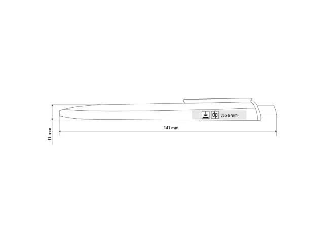 SPEAR METALLIC plastic ball pen Silver