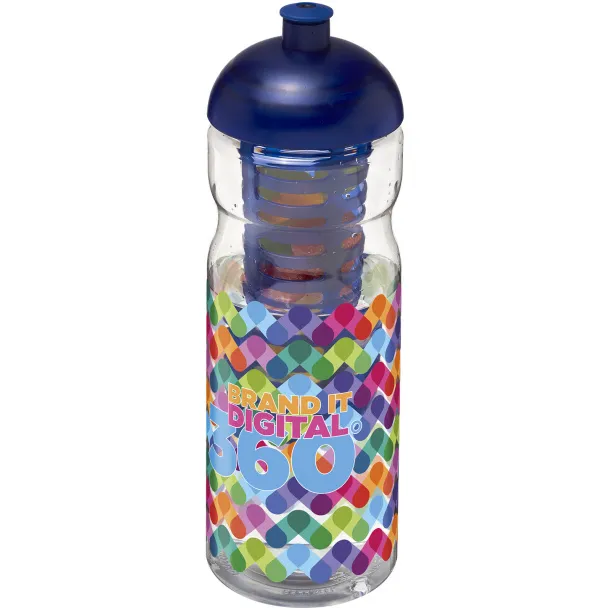 H2O Base® 650 ml dome lid sport bottle & infuser - Unbranded White Blue