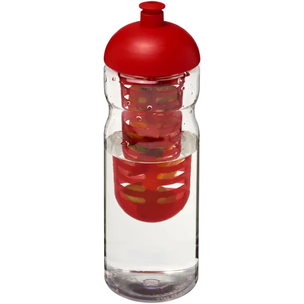 H2O Base® 650 ml dome lid sport bottle & infuser - Unbranded White Red