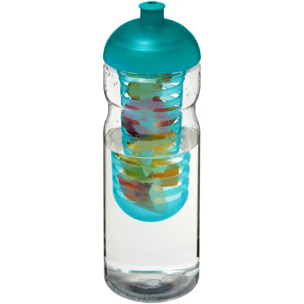 H2O Base® 650 ml dome lid sport bottle & infuser - Unbranded White Aqua blue