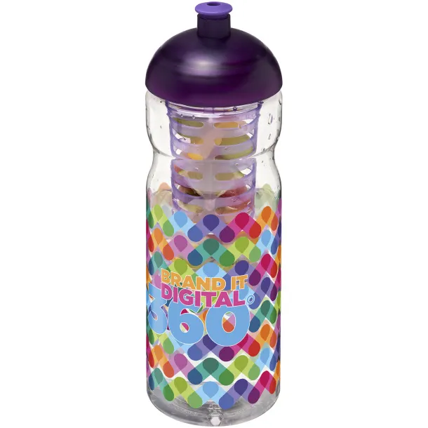 H2O Base® 650 ml dome lid sport bottle & infuser - Unbranded White Purple