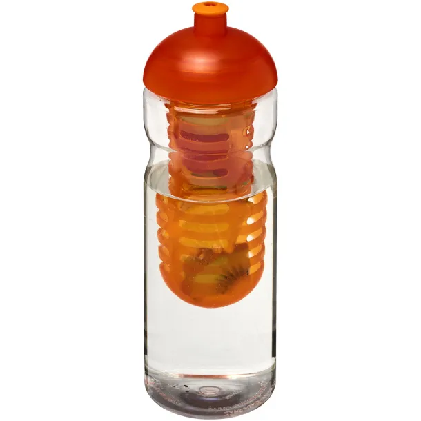 H2O Base® 650 ml dome lid sport bottle & infuser - Unbranded White Orange