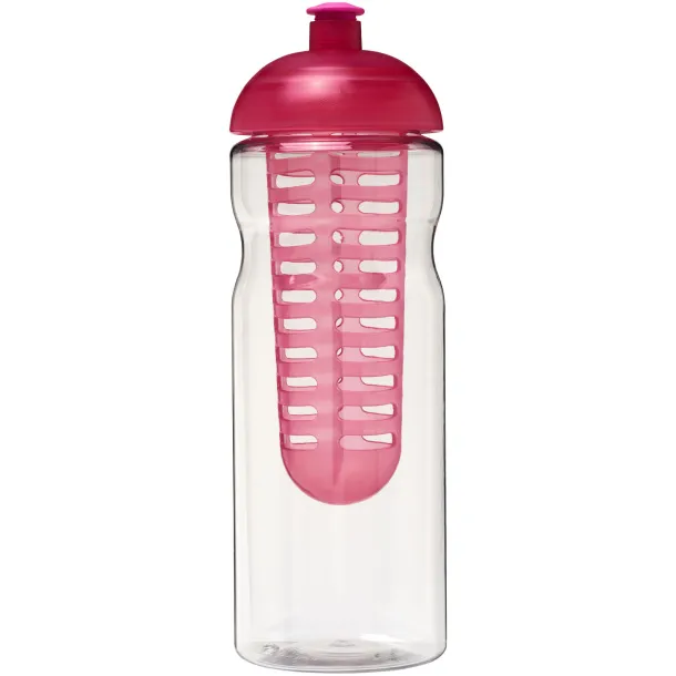 H2O Base® 650 ml dome lid sport bottle & infuser - Unbranded White Transparent pink