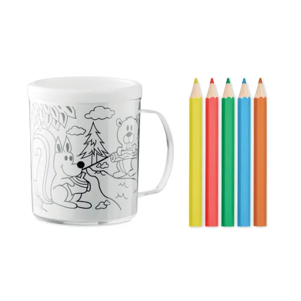 PAINTY Šalica za bojanje 280 ml Bijela