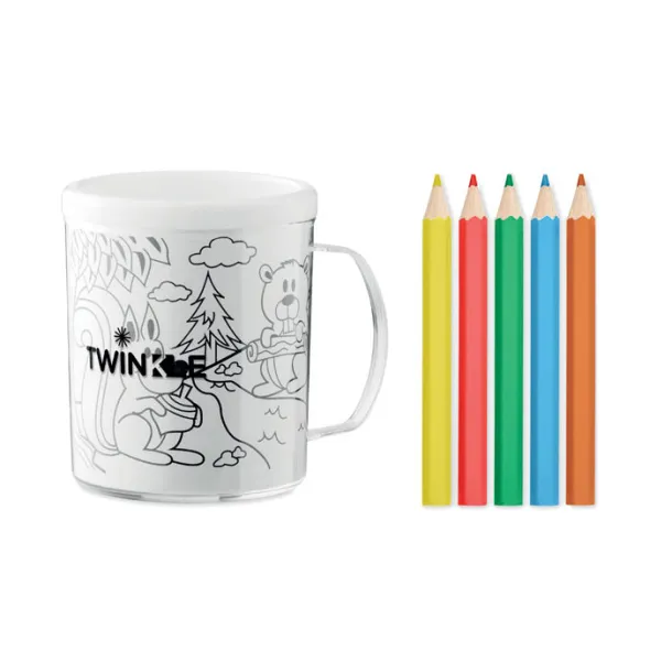 PAINTY Colouring mug 280 ml White