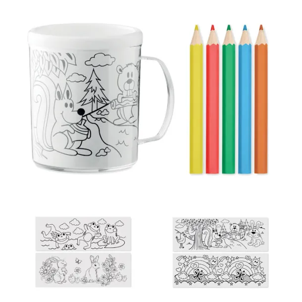 PAINTY Colouring mug 280 ml White