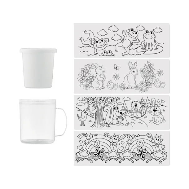 PAINTY Šalica za bojanje 280 ml Bijela