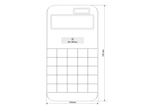 AXIOM calculator without printed numbers White