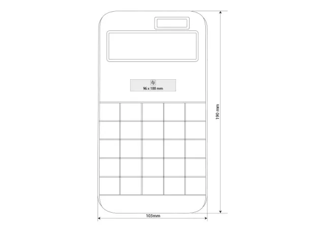 AXIOM calculator without printed numbers White