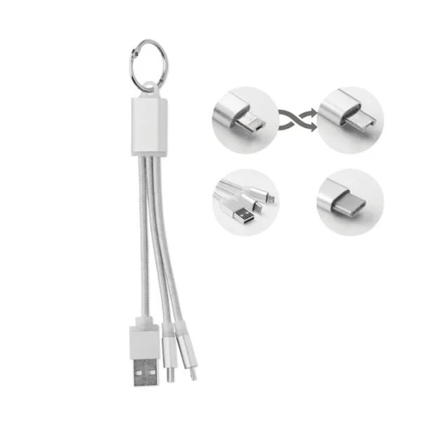 RIZO keyring with USB type C cable Silver