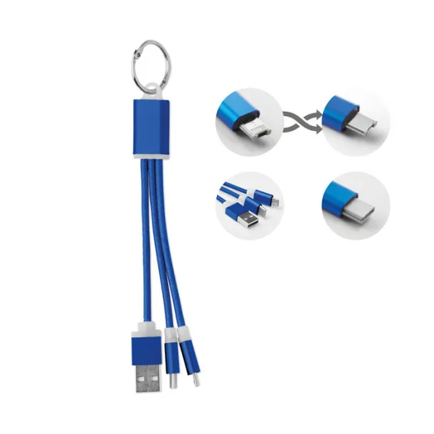 RIZO keyring with USB type C cable Royal blue