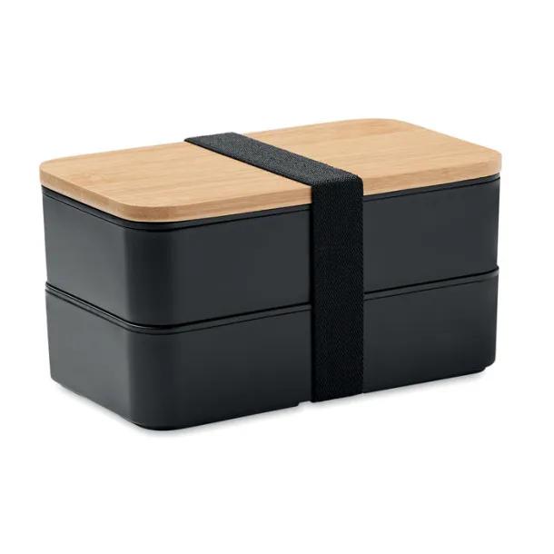 BAAKS Lunch box in PP and bamboo lid Black