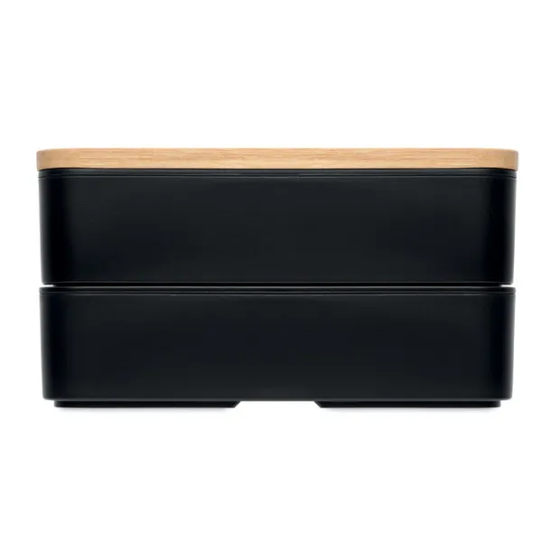 BAAKS Lunch box in PP and bamboo lid Black