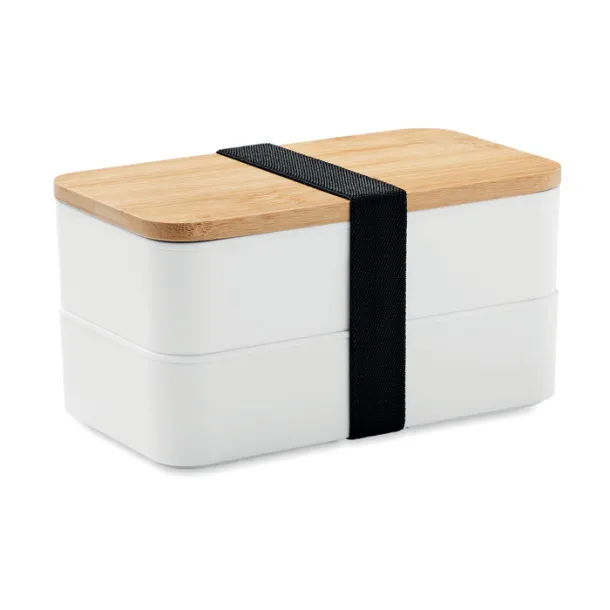 BAAKS Lunch box in PP and bamboo lid White