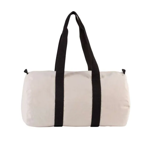  COTTON CANVAS HOLD-ALL BAG - Kimood Natural Black