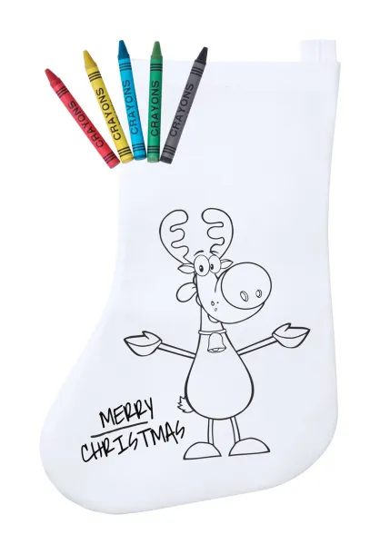 Plicom colouring Christmas stocking White Red