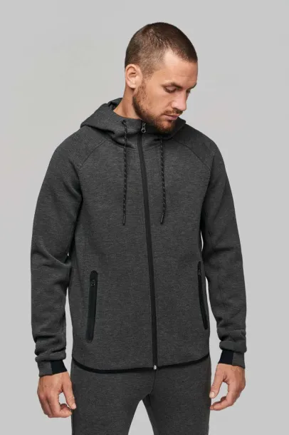  Muška hoodica s patentom, 310 g/m2 - Proact French Navy Heather
