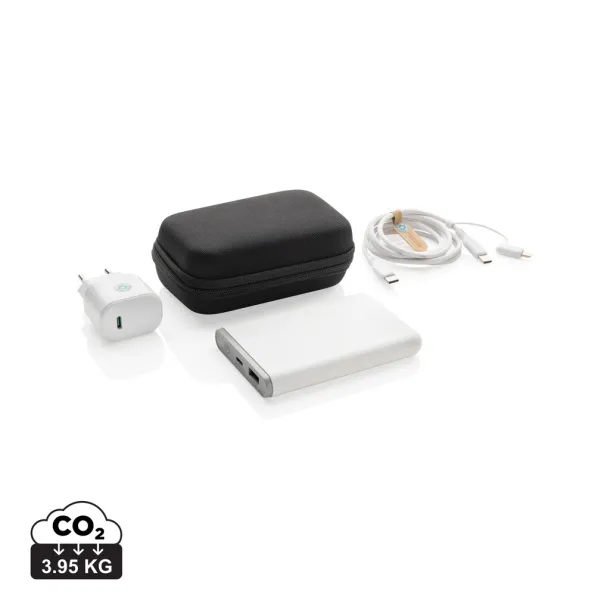  Surge RCS recyled PET 20W type C 3 pcs charging set - XD Collection Black