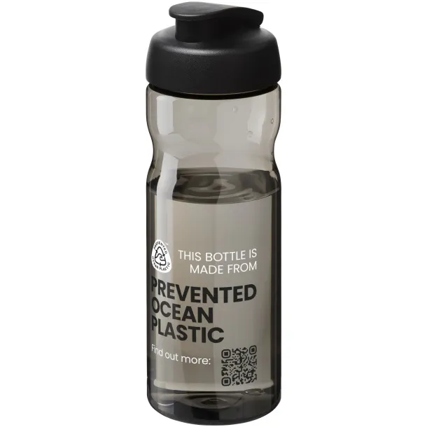 H2O Active® Eco Base 650 ml flip lid sport bottle Solid black Charcoal