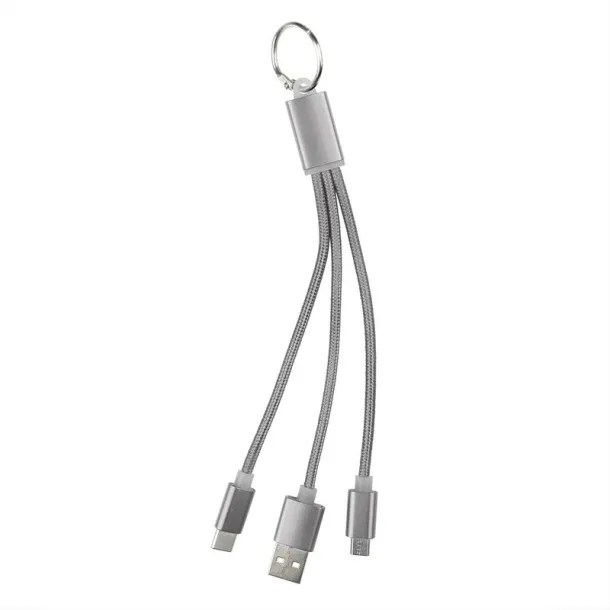  Charging cable, keyring silver