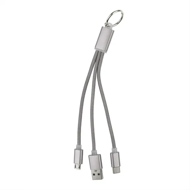  Charging cable, keyring Srebrna