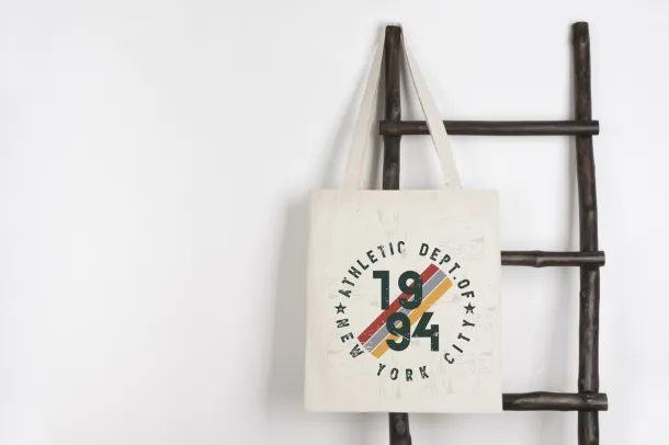 Longish 140 cotton shopping bag, 140 g/m² Natural