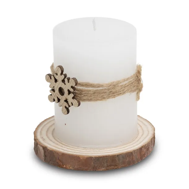 MATERA candle with decoration White