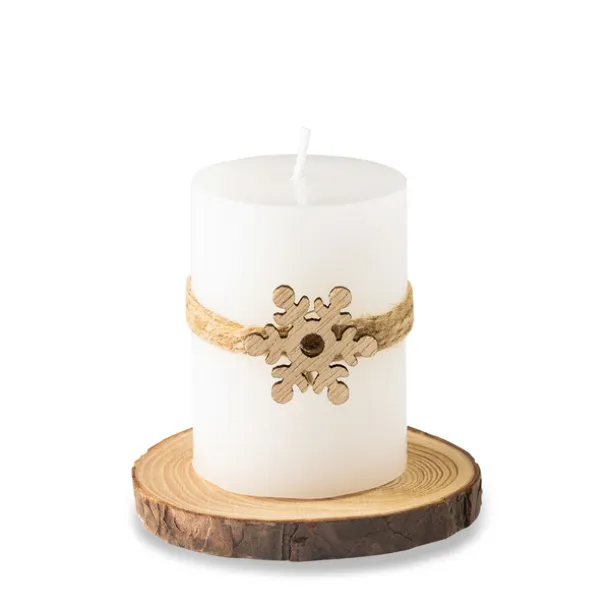 MATERA candle with decoration White