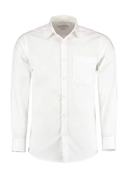  Tailored Fit Poplin Shirt - Kustom Kit Bijela