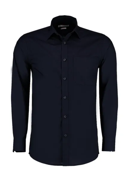  Tailored Fit Poplin Shirt - Kustom Kit Dark Navy