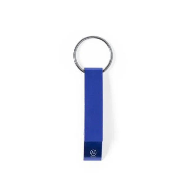  Keyring, recycled aluminium bottle opener blue