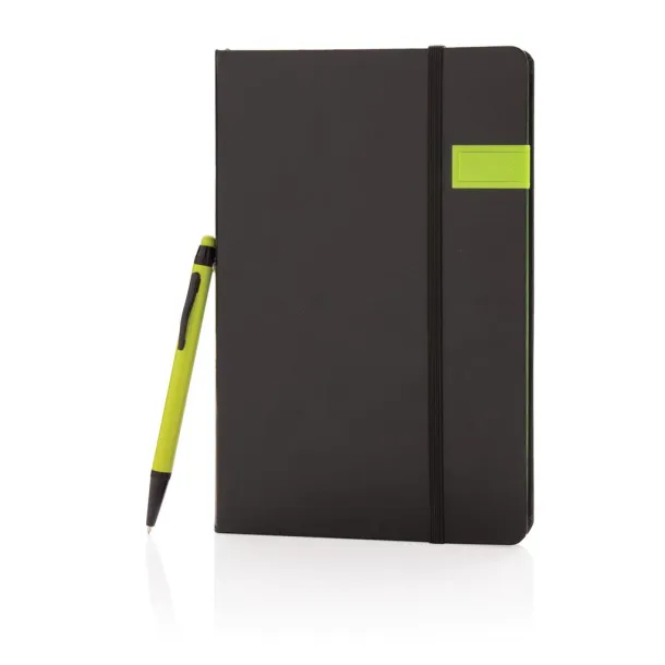  Deluxe 8GB USB notebook with stylus pen Lime Black