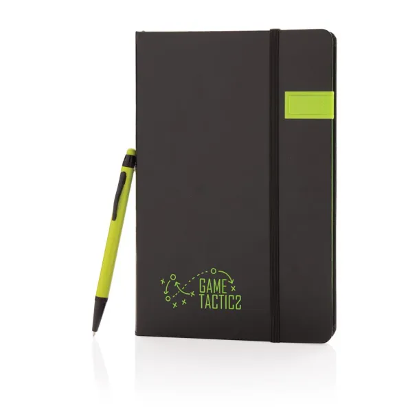  Deluxe 8GB USB notebook with stylus pen Lime Black